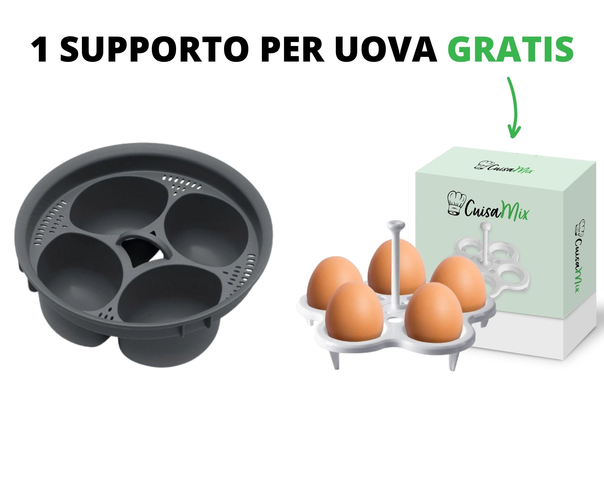 Cuisix - Cuociuova per Bimby (+ Supporto per uova)